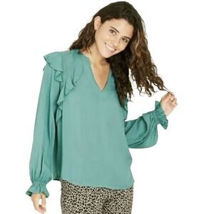 A New Day Long Sleeve Ruffle Blouse Top